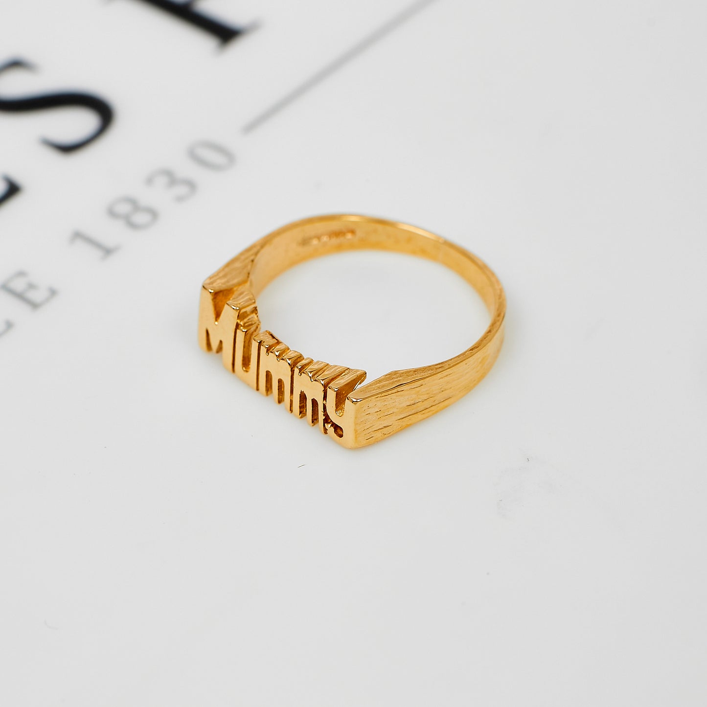 Pre-Owned 9ct Gold Mummy Cherish Ring Size P