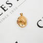 Pre-Owned 9ct Gold Half Pattern Half Polished Oval Locket