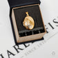 Pre-Owned 9ct Gold Half Pattern Half Polished Oval Locket
