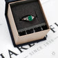 Pre-Owned 18ct White Gold Emerald & Baguette Diamond Ring
