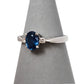 Pre-Owned 18ct White Gold Sapphire & Diamond Ring - Size L