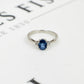 Pre-Owned 18ct White Gold Sapphire & Diamond Ring - Size L