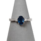 Pre-Owned 18ct White Gold Sapphire & Diamond Ring - Size L