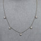Pre-Owned 14ct White Gold Diamond Flower Necklace 16.5 Inch