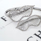Pre-Owned 18ct White Gold CZ Double Leaf Hinged Bangle