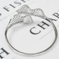 Pre-Owned 18ct White Gold CZ Double Leaf Hinged Bangle