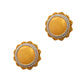 Pre-Owned 18ct Gold Oversized Round 2 Tone Earrings