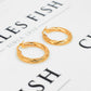 Pre-Owned 9ct Gold Twist Design Creole Hoop Earrings