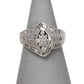 Pre-Owned 9ct White Gold Diamond Cluster Ring Size L