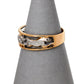 Pre-Owned 9ct Gold Two-Tone Panther Band Ring Size M