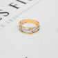 Pre-Owned 9ct Gold Two-Tone Panther Band Ring Size M