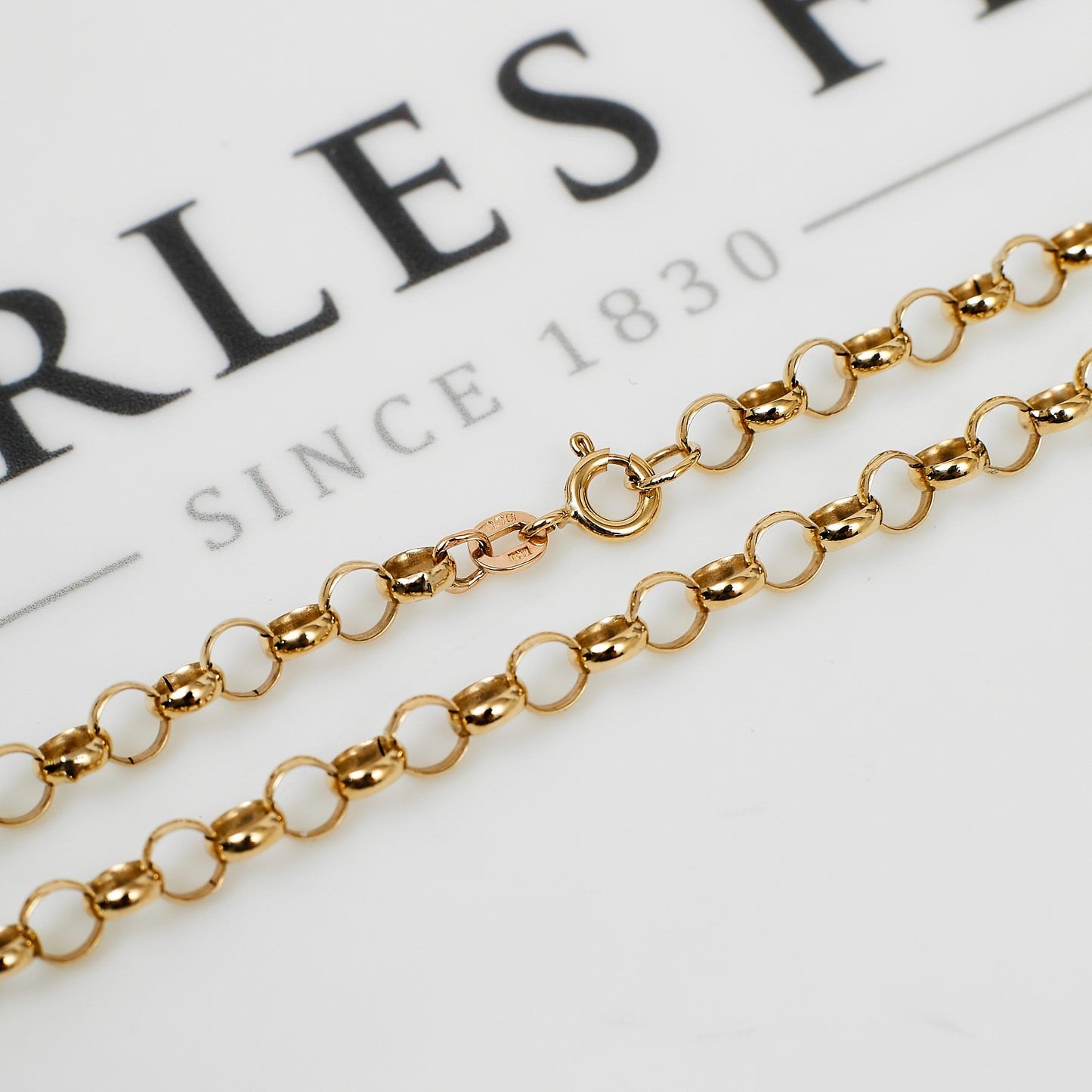 Pre-Owned 9ct Gold Belcher Chain Necklace 26 Inch