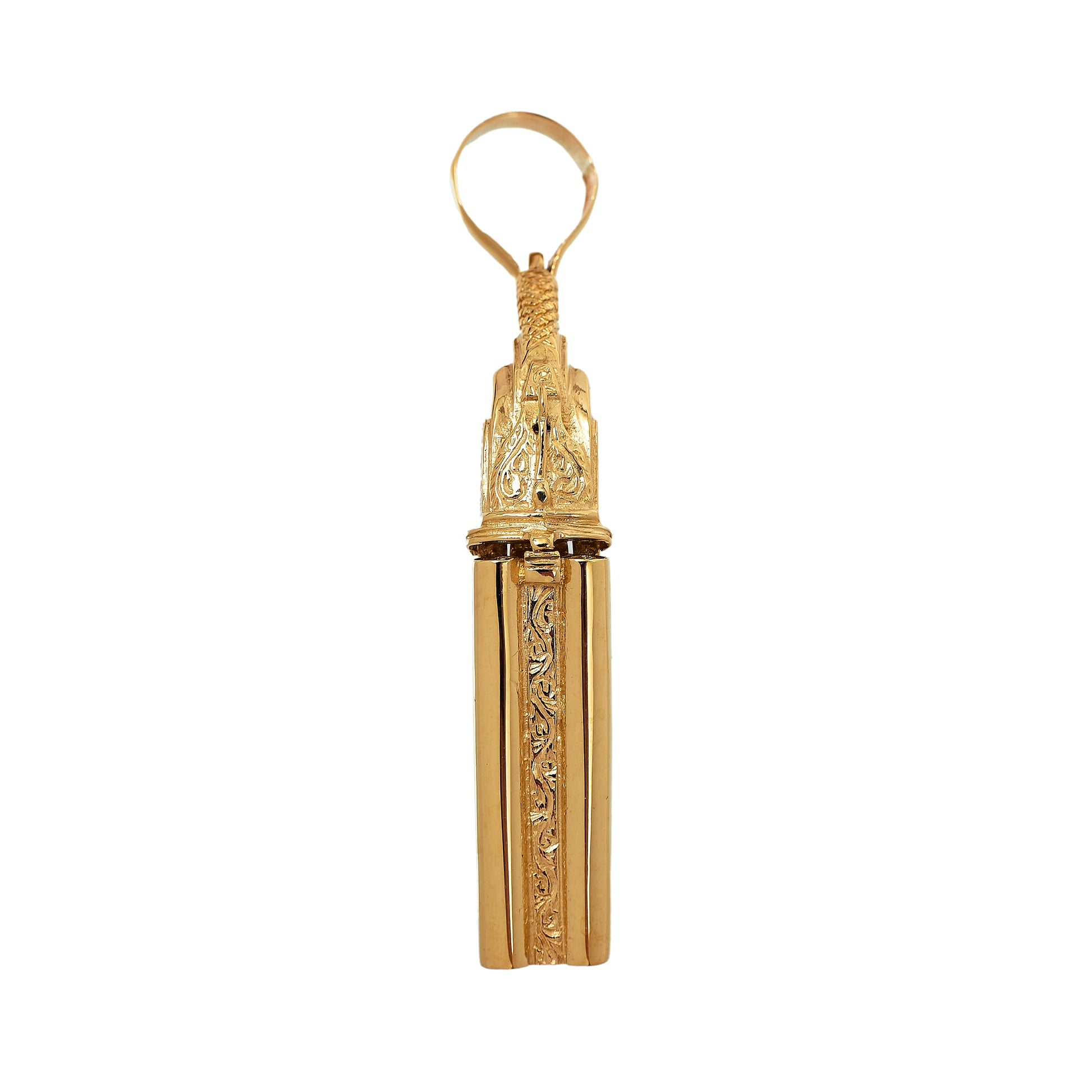 Pre-Owned 9ct Gold Double Barrell Shotgun Pendant 