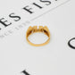 Pre-Owned 9ct Gold CZ MUM Cherish Ring Size Q.5