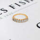 Pre-Owned 9ct Gold 7 CZ Dress Ring Size S