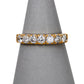Pre-Owned 9ct Gold 7 CZ Dress Ring Size S