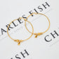 Pre-Owned 14ct Gold Creole Hoop Ball & Drop Earrings
