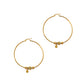 Pre-Owned 14ct Gold Creole Hoop Ball & Drop Earrings