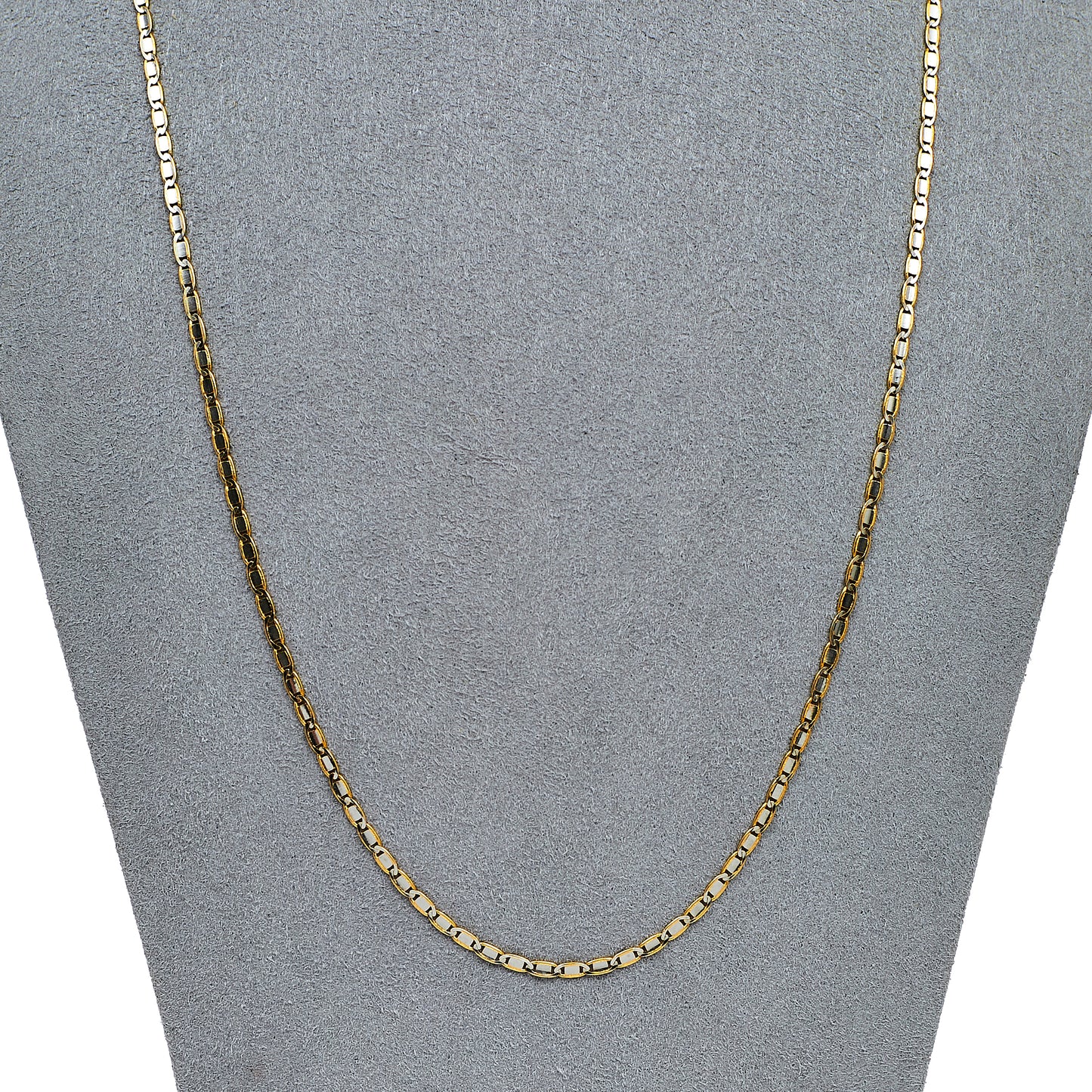 Pre-Owned 14ct Gold 2 Tone Anchor Chain Necklace 21 inch