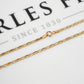 Pre-Owned 14ct Gold 2 Tone Anchor Chain Necklace 21 inch
