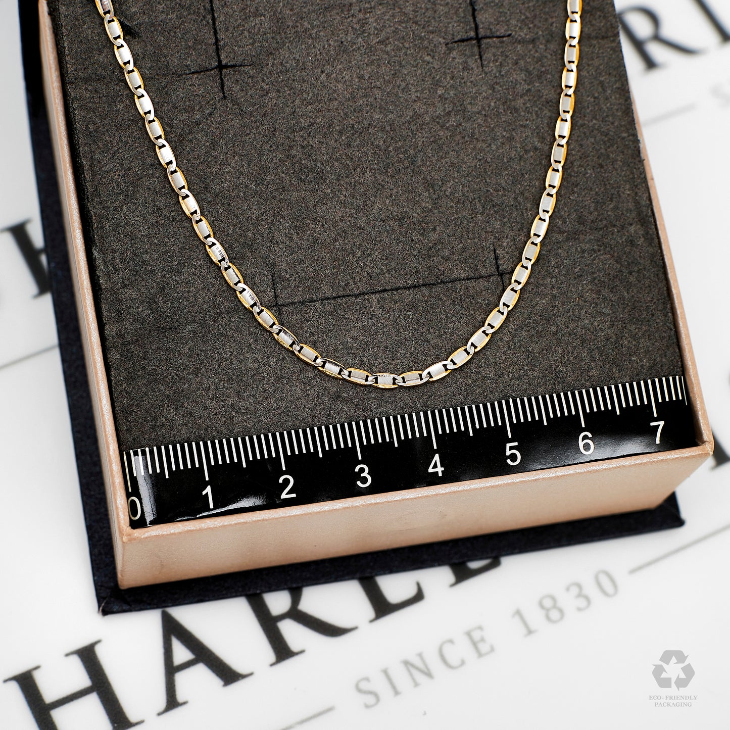Pre-Owned 14ct Gold 2 Tone Anchor Chain Necklace 21 inch