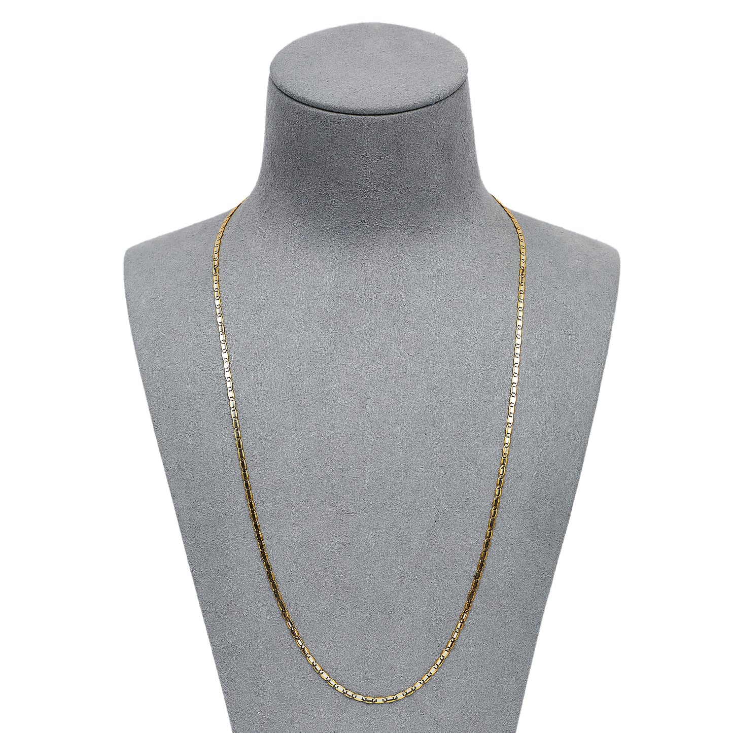 Pre-Owned 14ct Gold 2 Tone Anchor Chain Necklace 21 inch