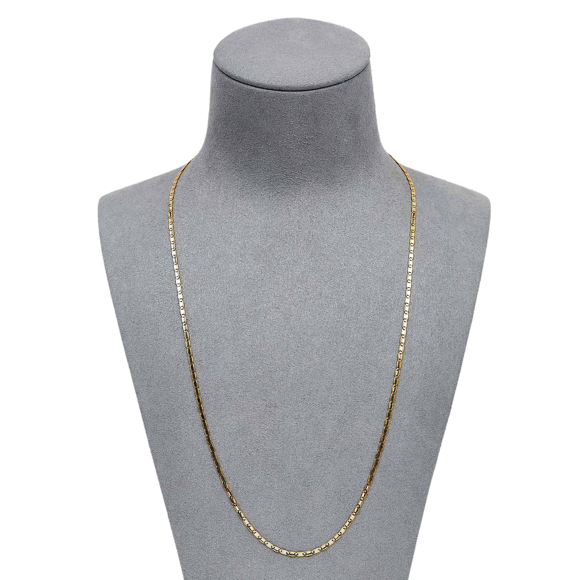 Pre-Owned 14ct Gold 2 Tone Anchor Chain Necklace 21 inch