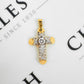 Pre-Owned 9ct Gold CZ Cross Pendant