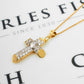 Pre-Owned 9ct Gold CZ Cross Pendant