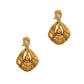 Pre-Owned 18ct Gold Hollow Rhombus Shape Drop Earrings