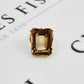 Pre-Owned 9ct Gold Smokey Quartz Cocktail Ring - Size O