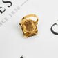 Pre-Owned 9ct Gold Smokey Quartz Cocktail Ring - Size O