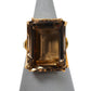 Pre-Owned 9ct Gold Smokey Quartz Cocktail Ring - Size O