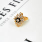 Pre-Owned 18ct Gold Sapphire & CZ Cocktail Ring Size M