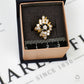 Pre-Owned 18ct Gold Sapphire & CZ Cocktail Ring Size M
