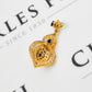 Pre-Owned 18ct Gold Sapphire & CZ Fancy Drop Pendant