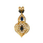 Pre-Owned 18ct Gold Sapphire & CZ Fancy Drop Pendant