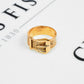 Pre-Owned 9ct Gold Buckle Ring Size P