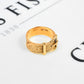 Pre-Owned 9ct Gold Buckle Ring Size P