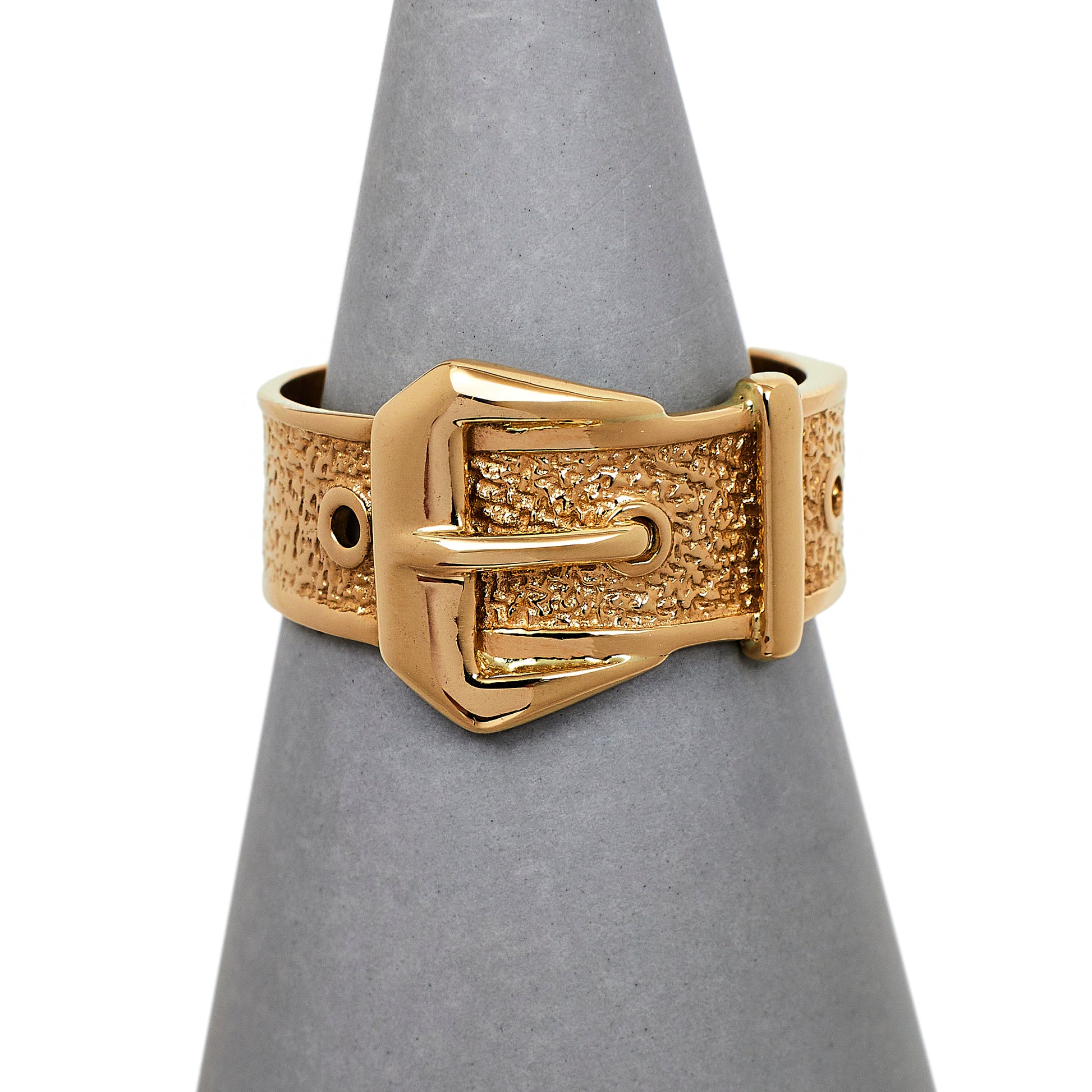 Pre-Owned 9ct Gold Buckle Ring Size P