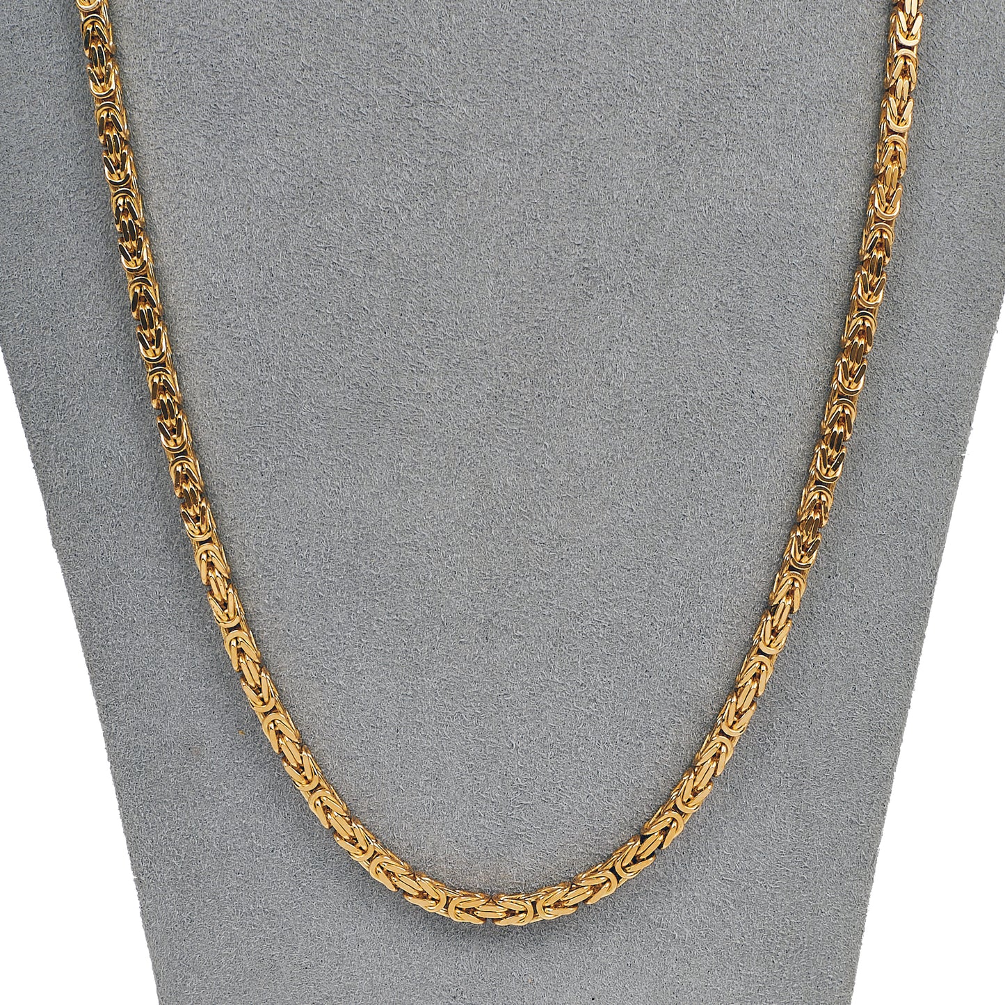 Pre-Owned 18ct Gold Square Byzantine Chain Necklace 24 Inch