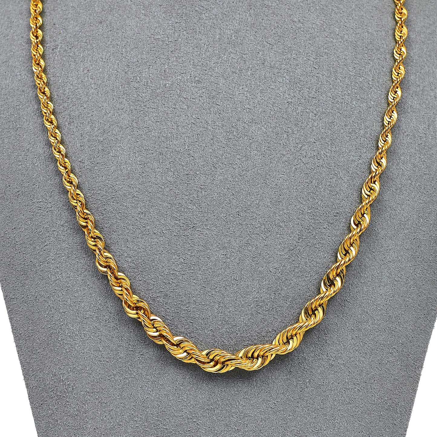 Pre-Owned 14ct Gold Graduating Rope Chain Necklace 20 Inch