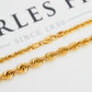 Pre-Owned 14ct Gold Graduating Rope Chain Necklace 20 Inch