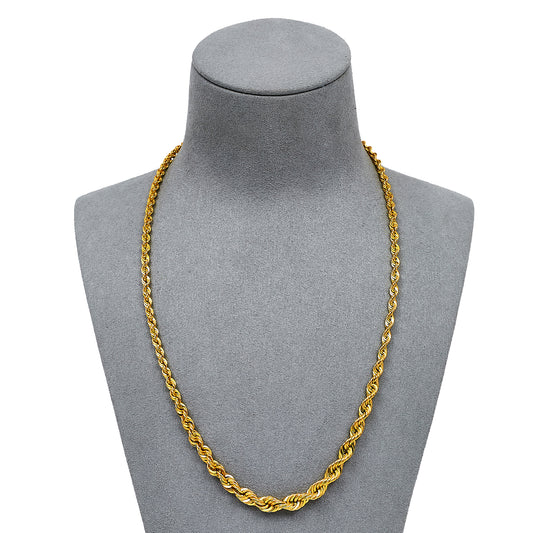 Pre-Owned 14ct Gold Graduating Rope Chain Necklace 20 Inch