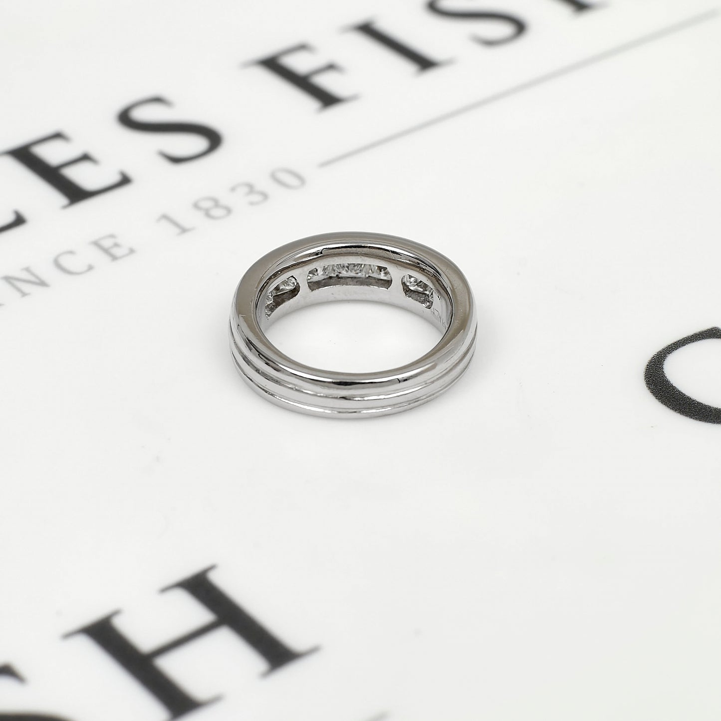Pre-Owned Platinum 7 Princess Cut Diamond Half Eternity Ring