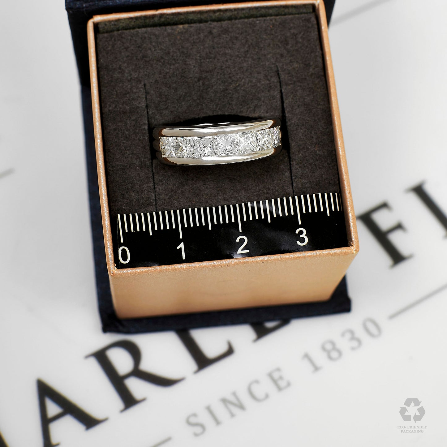 Pre-Owned Platinum 7 Princess Cut Diamond Half Eternity Ring