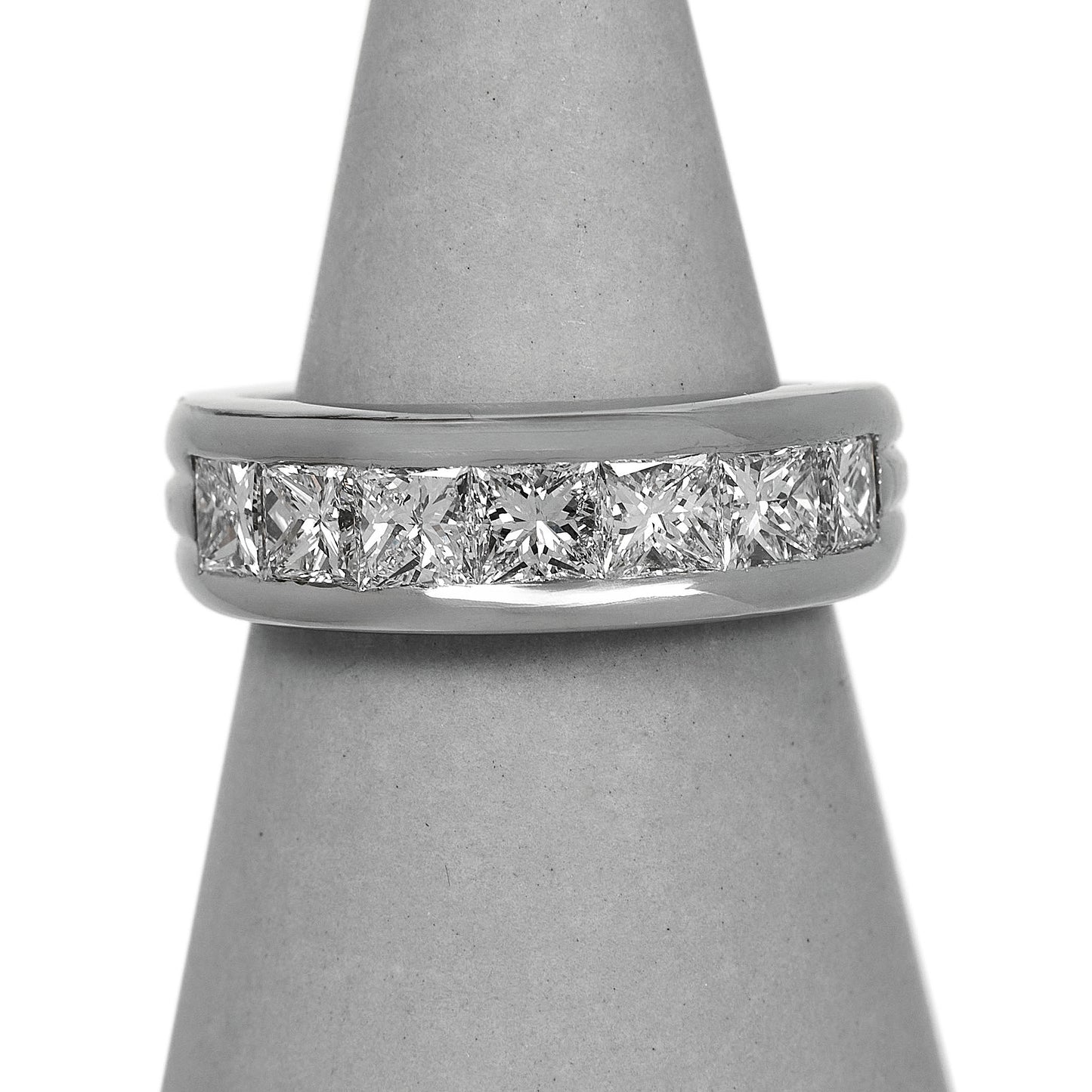 Pre-Owned Platinum 7 Princess Cut Diamond Half Eternity Ring