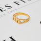 Pre-Owned 9ct Gold Textured Mum Cherish Ring Size S.5