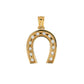 Pre-Owned 9ct Gold CZ Horseshoe Pendant