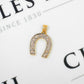 Pre-Owned 9ct Gold CZ Horseshoe Pendant